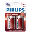PHILIPS - POWER ALKALINE PILA D LR20 BLISTER*2 - D-225630