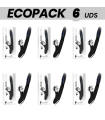 ECOPACK 6 UDS - BLACK&SILVER BUNNY REED UP & DOWN VIBE - D-234691