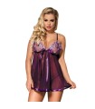 SUBBLIME - BABYDOLL WITH BOW AND SHINNY DETAILS PURPLE S/M - D-220545